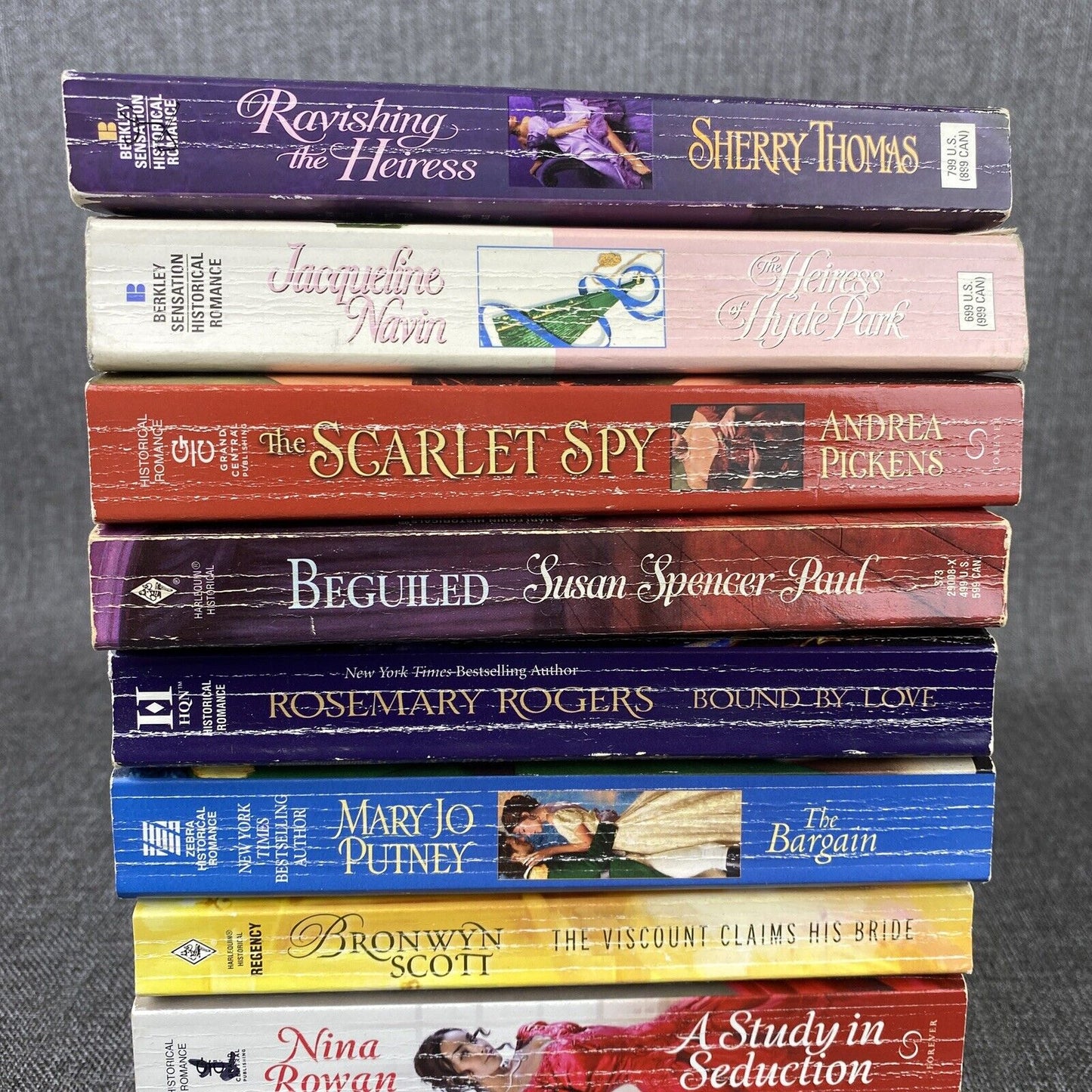 Lot of 10 Romance Novels Vintage Paperback, Mary Jo Putney, Sherry Thomas etc...