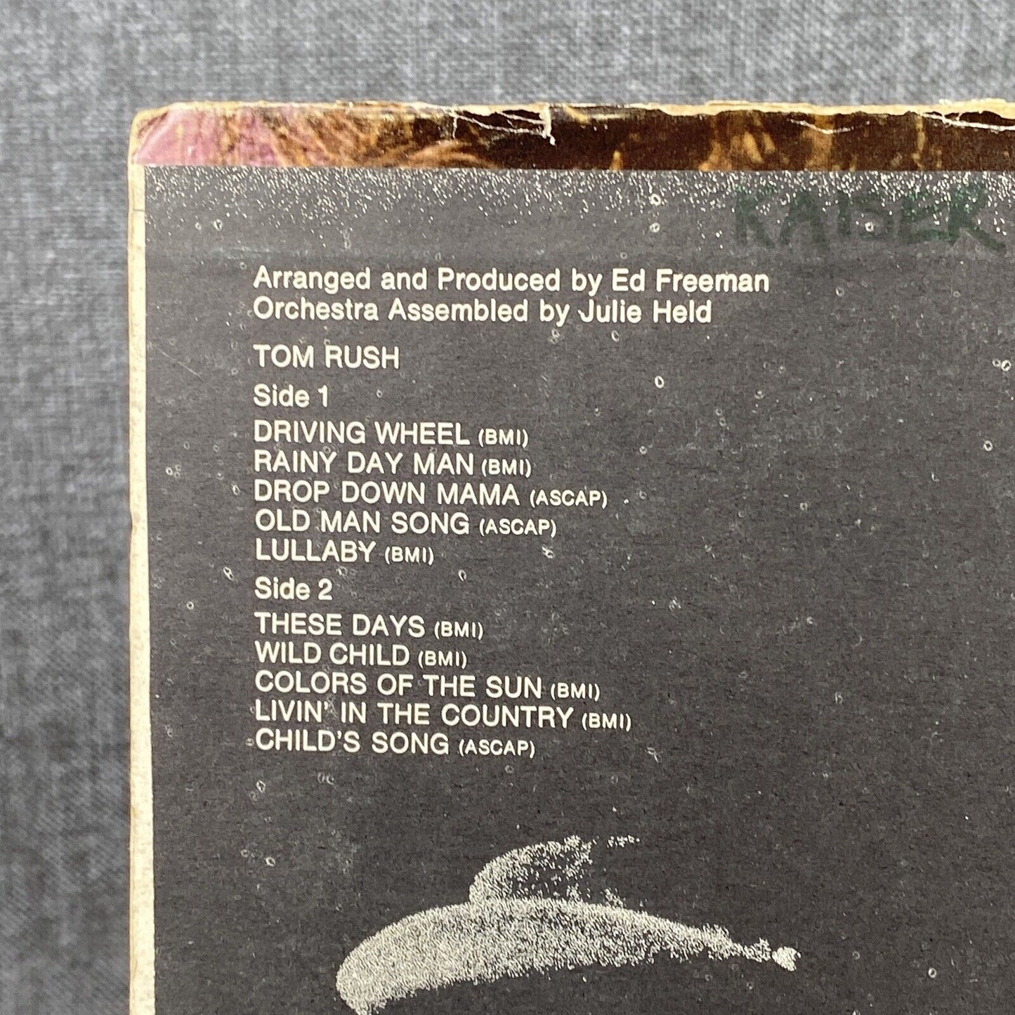 Tom Rush - Self Titled - 1970 Vinyl LP Record Album