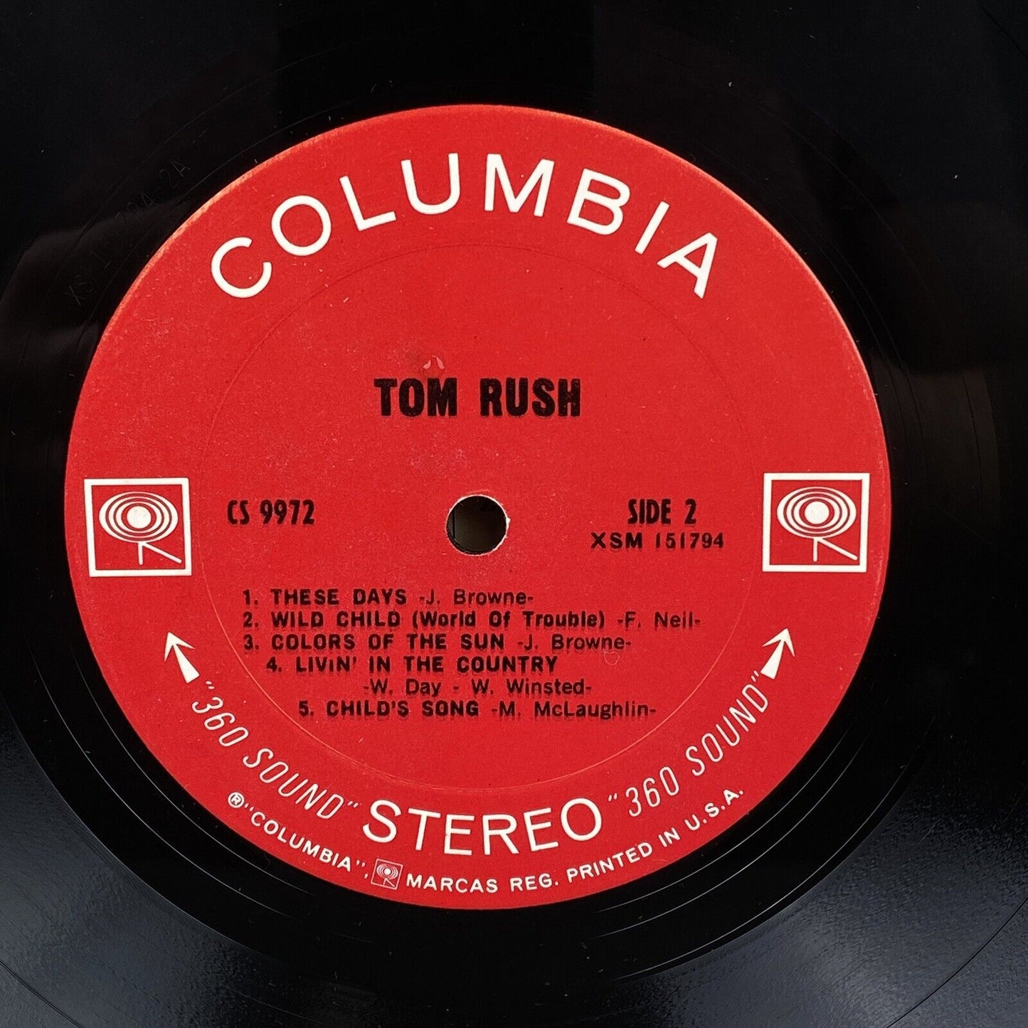Tom Rush - Self Titled - 1970 Vinyl LP Record Album