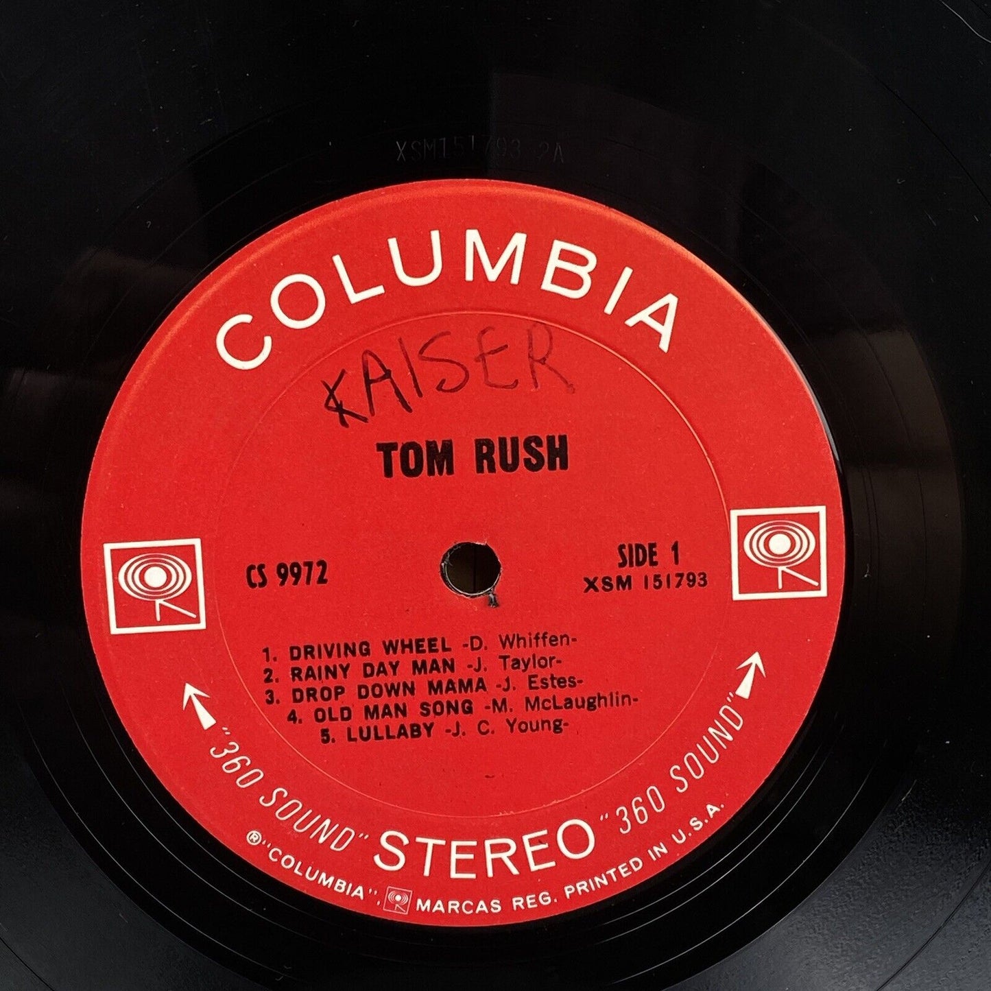 Tom Rush - Self Titled - 1970 Vinyl LP Record Album