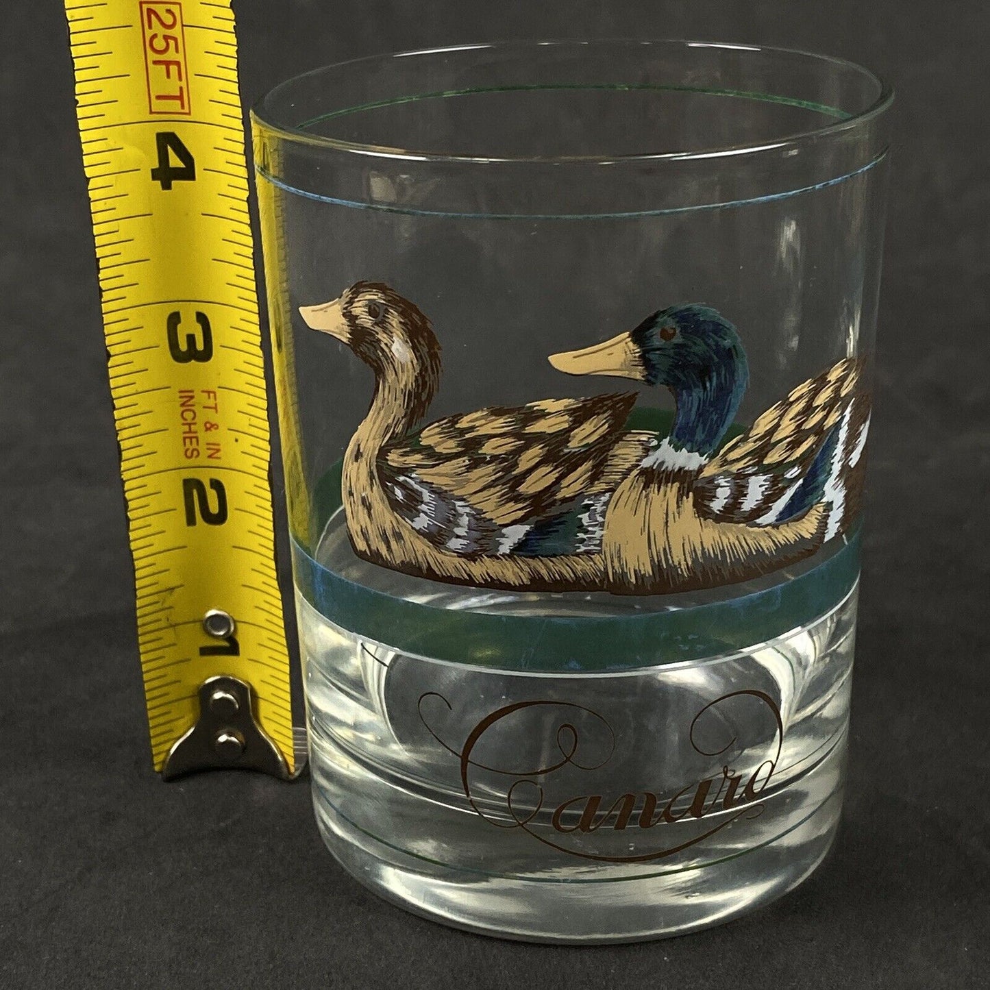 Vitnage Cera Glass Ducks Bar Cocktail Glasses Old Fashioned Set Of 3