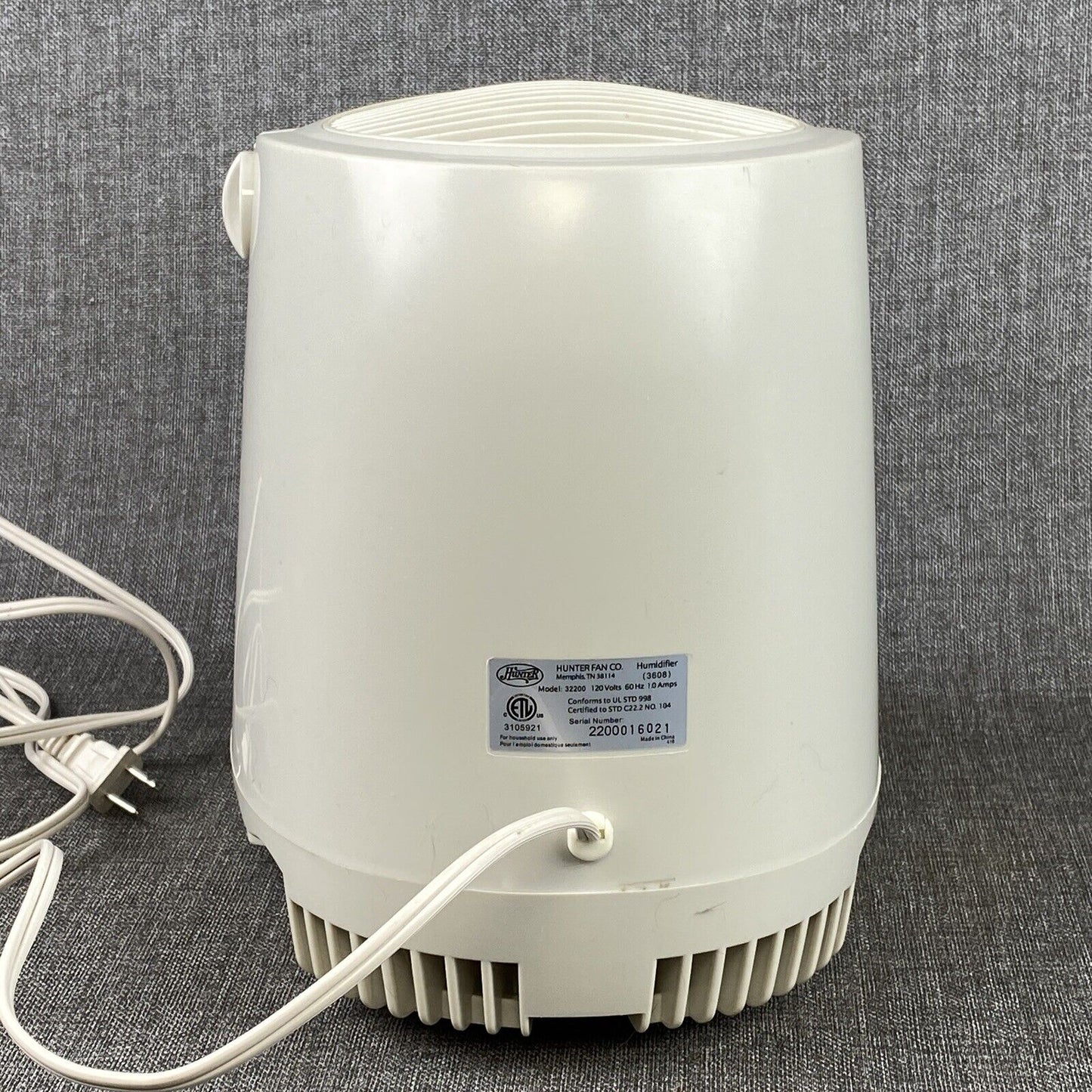 Hunter Humidifier 32200 Evaporative Tested and Working