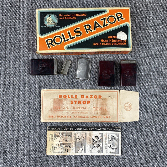 RARE Vintage ROLLS RAZOR Safety Blade ENGLAND w/Papers