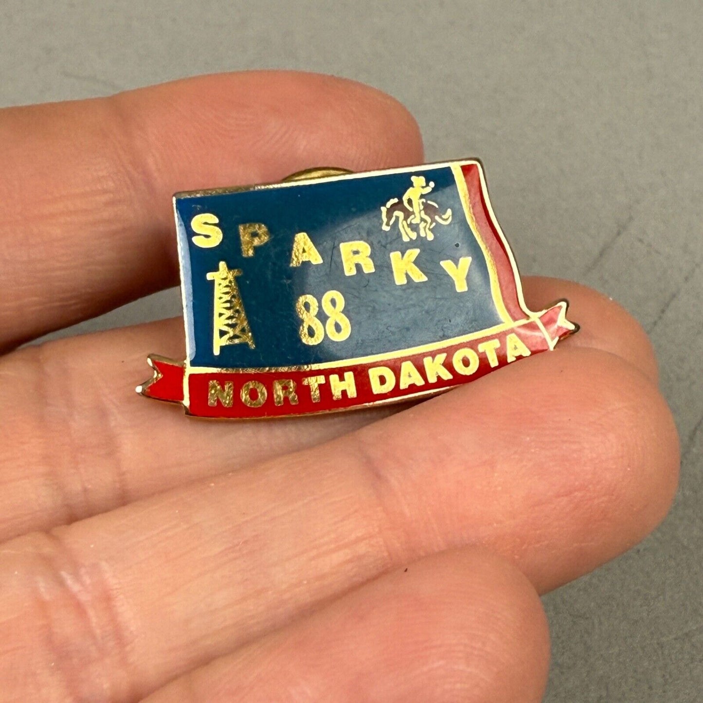 Sparky 88 North Dakota Vintage Lapel Hat Pin