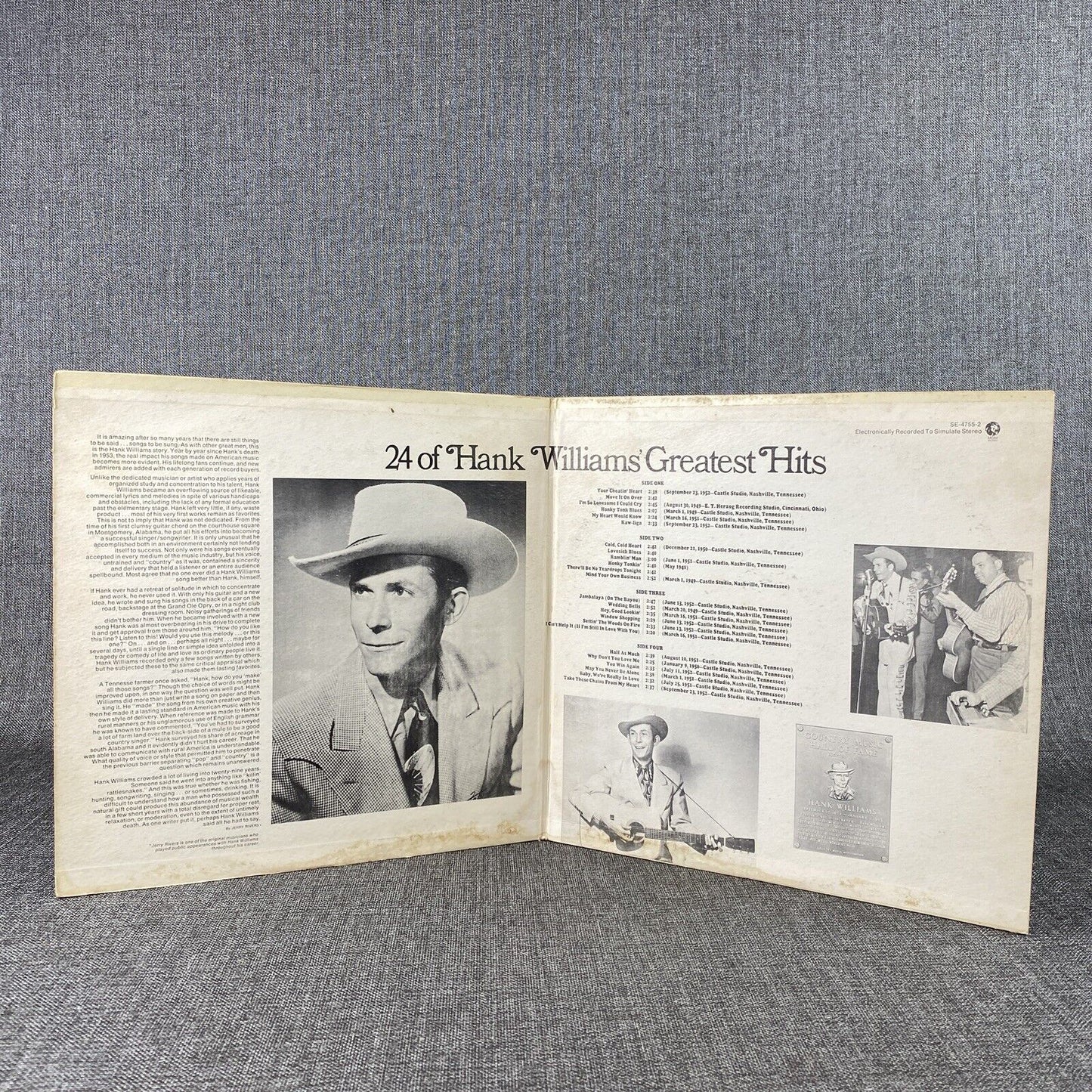 24 of HANK WILLIAMS Greatest Hits Best LP country vinyl MGM Records STEREO 2LP