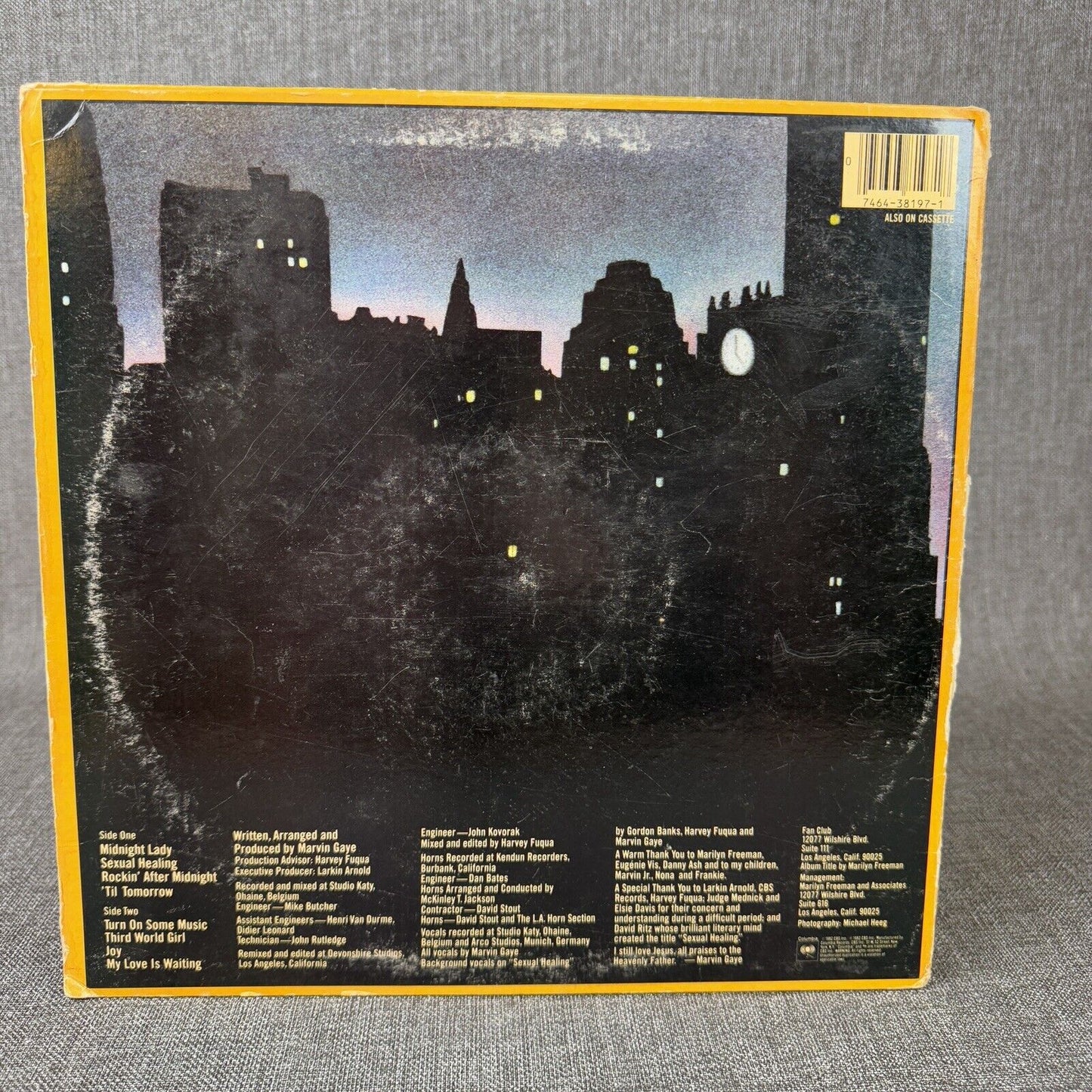 Marvin Gaye Midnight Love Vinyl Record 1982 by Columbia Records PC 38197