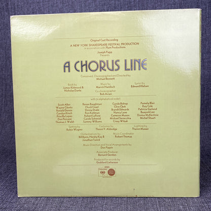 A Chorus Line Broadway Musical M. Bennett Columbia Masterworks Vinyl Record 1975