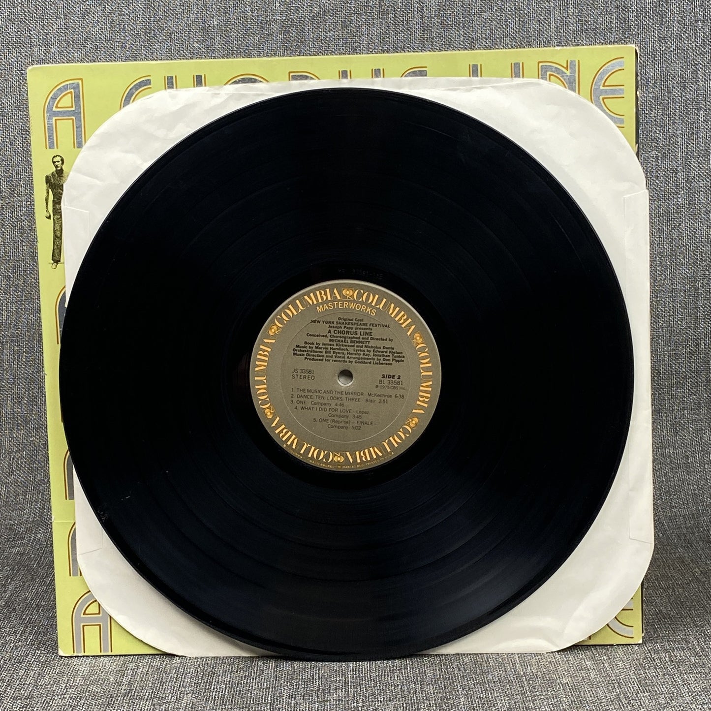 A Chorus Line Broadway Musical M. Bennett Columbia Masterworks Vinyl Record 1975