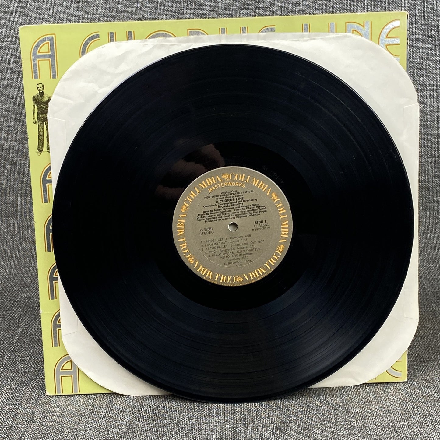 A Chorus Line Broadway Musical M. Bennett Columbia Masterworks Vinyl Record 1975