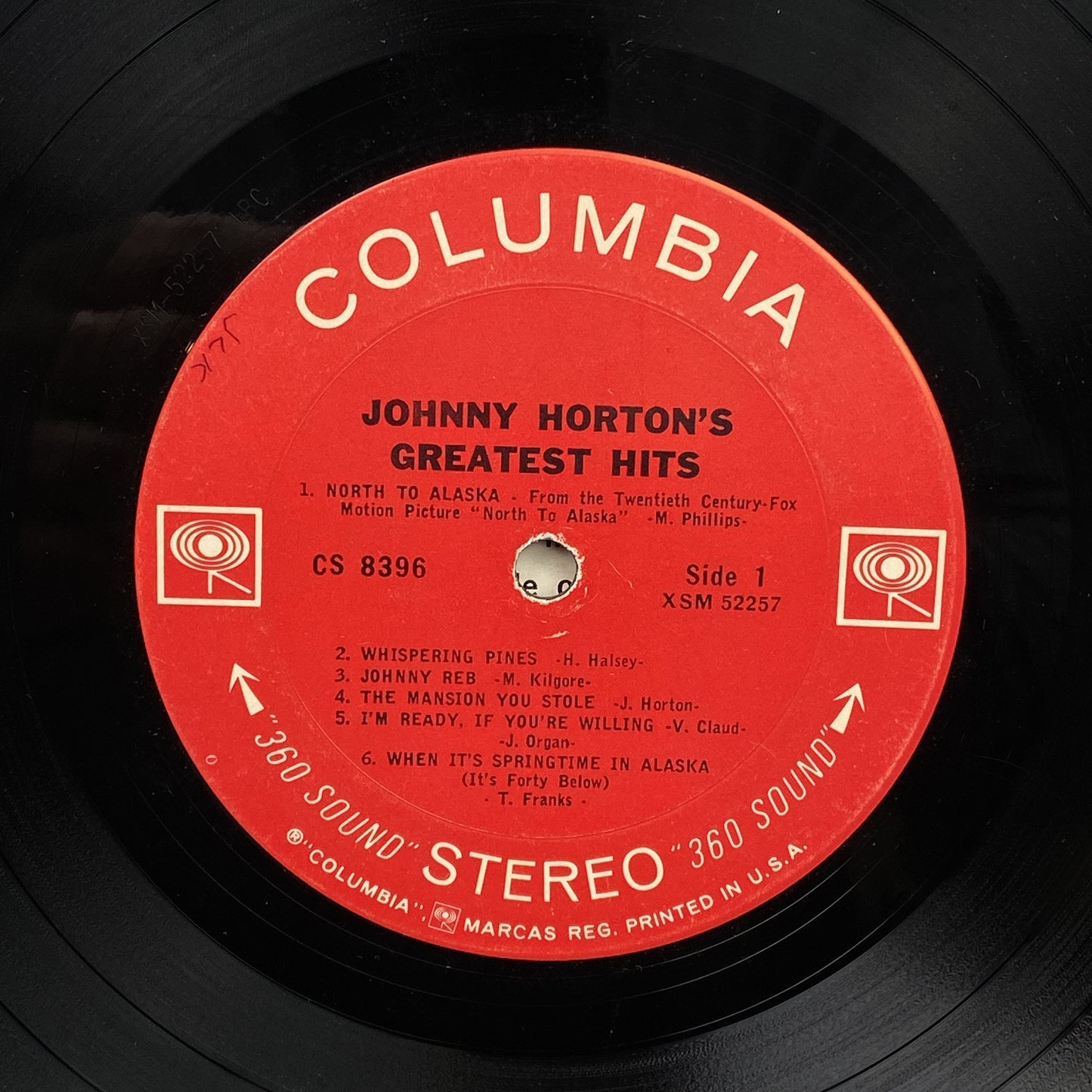 Johnny Horton's Greatest Hits Vinyl Record