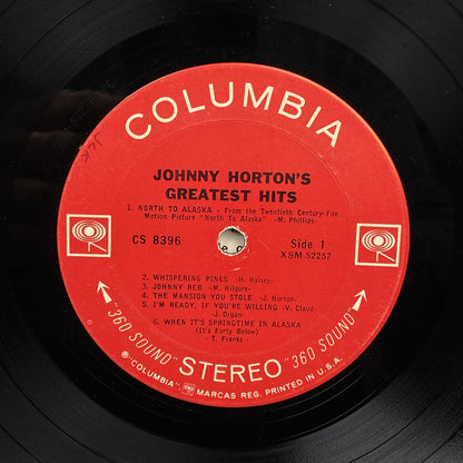 Johnny Horton's Greatest Hits Vinyl Record