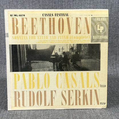 Pablo Casals Rudolf Serkin Beethoven Sonatas Columbia LP Masterworks 6 EYE