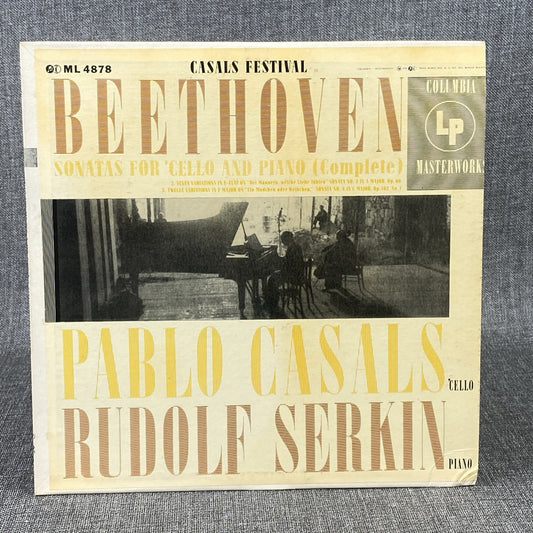 Pablo Casals Rudolf Serkin Beethoven Sonatas Columbia LP Masterworks 6 EYE