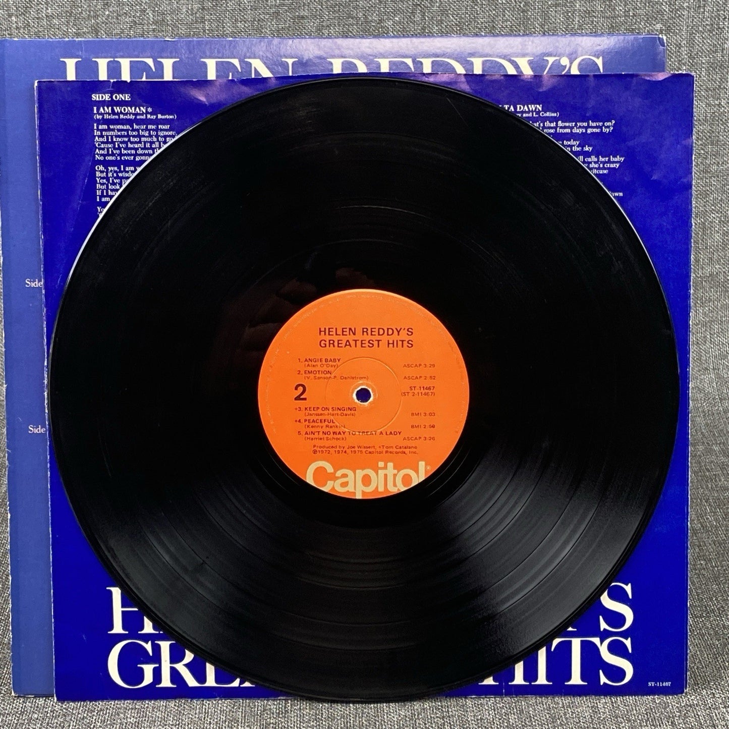 Helen Reddy's Greatest Hits Vinyl LP Capitol Records 1975