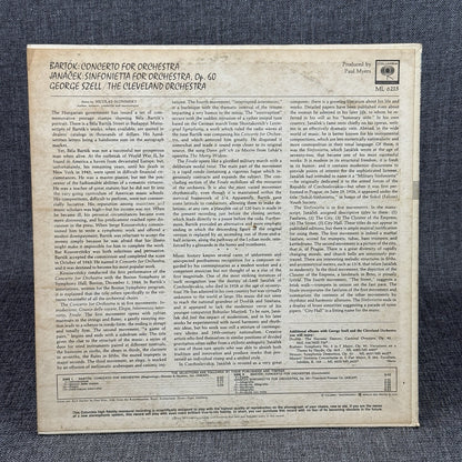 The Cleveland Orchestra Bartok , Janacek , George Szell  Vinyl - Very Good
