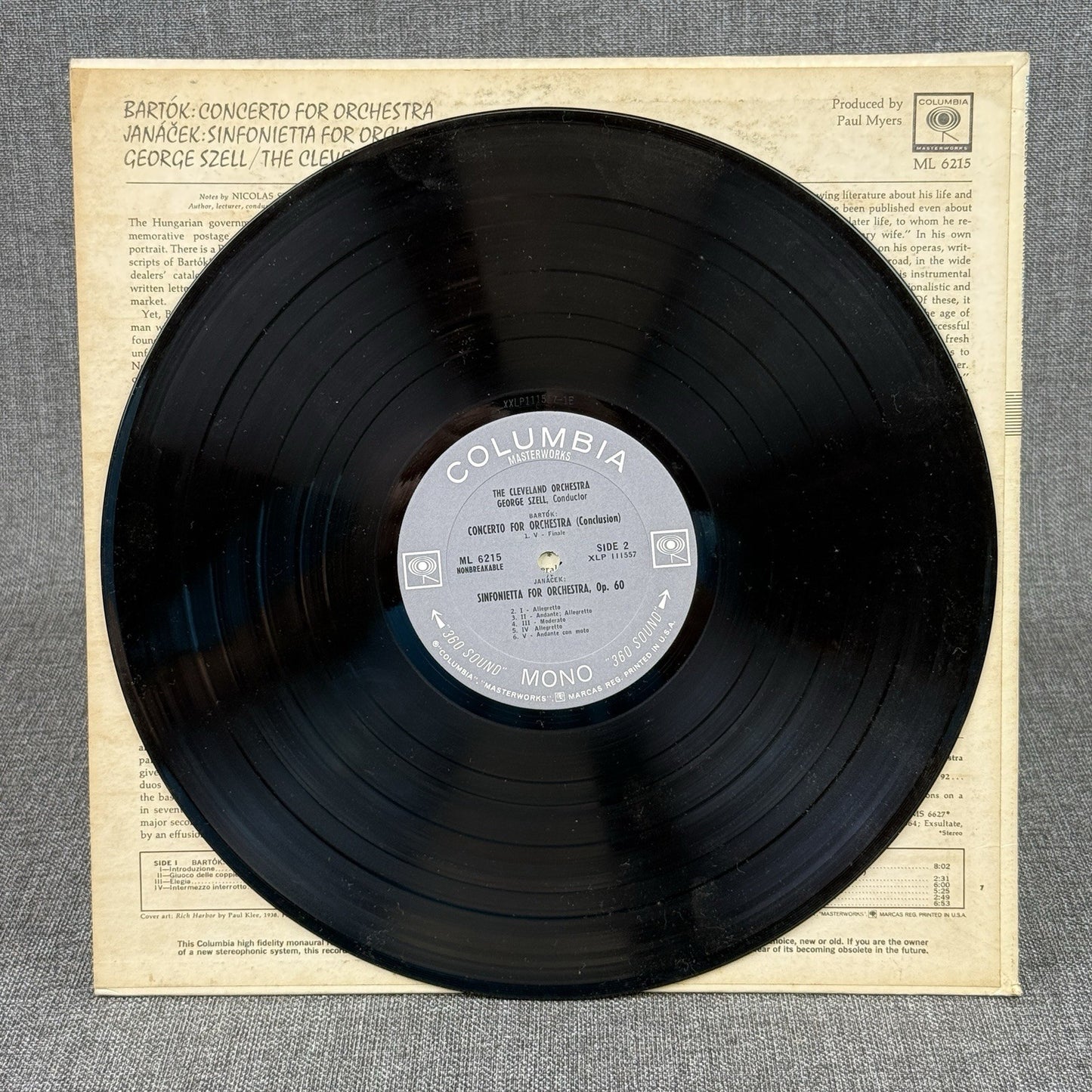The Cleveland Orchestra Bartok , Janacek , George Szell  Vinyl - Very Good