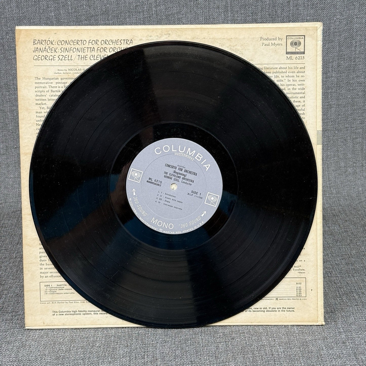 The Cleveland Orchestra Bartok , Janacek , George Szell  Vinyl - Very Good