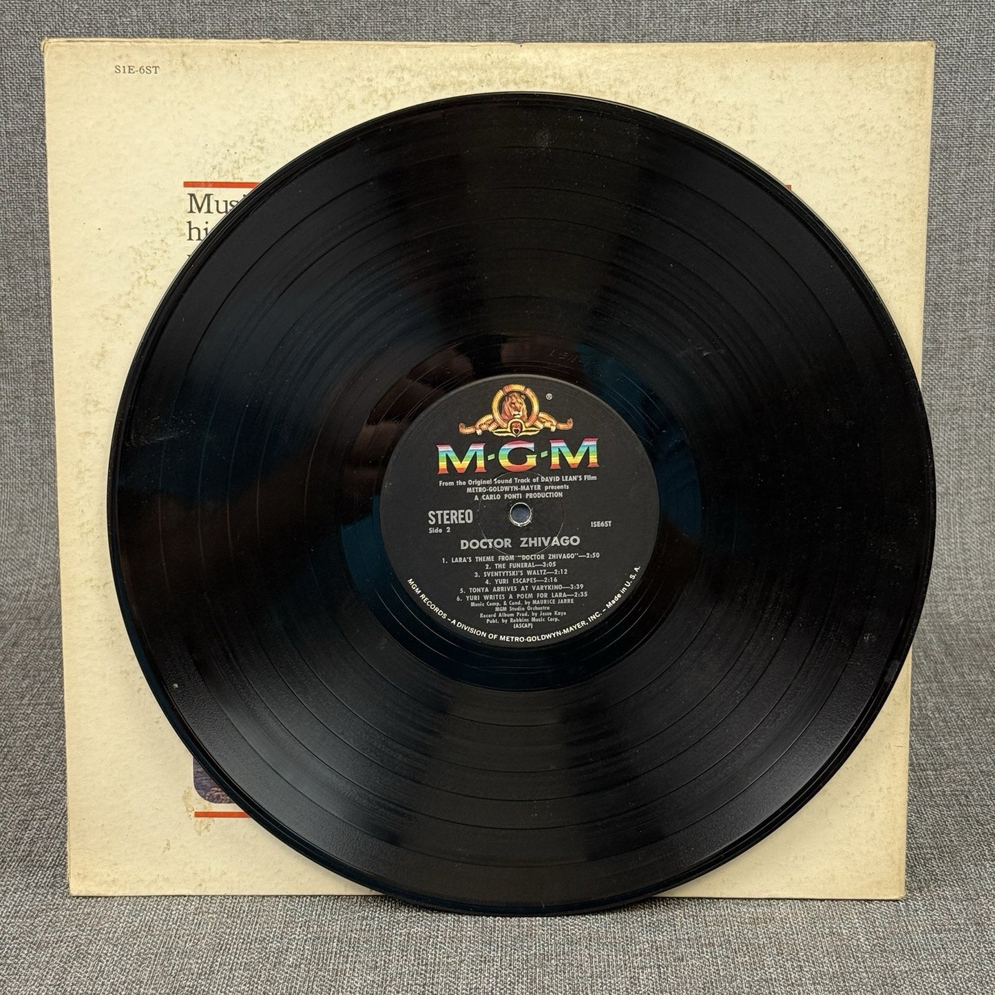 Doctor Zhivago The original soundtrack Vinyl Record - VERY GOOD