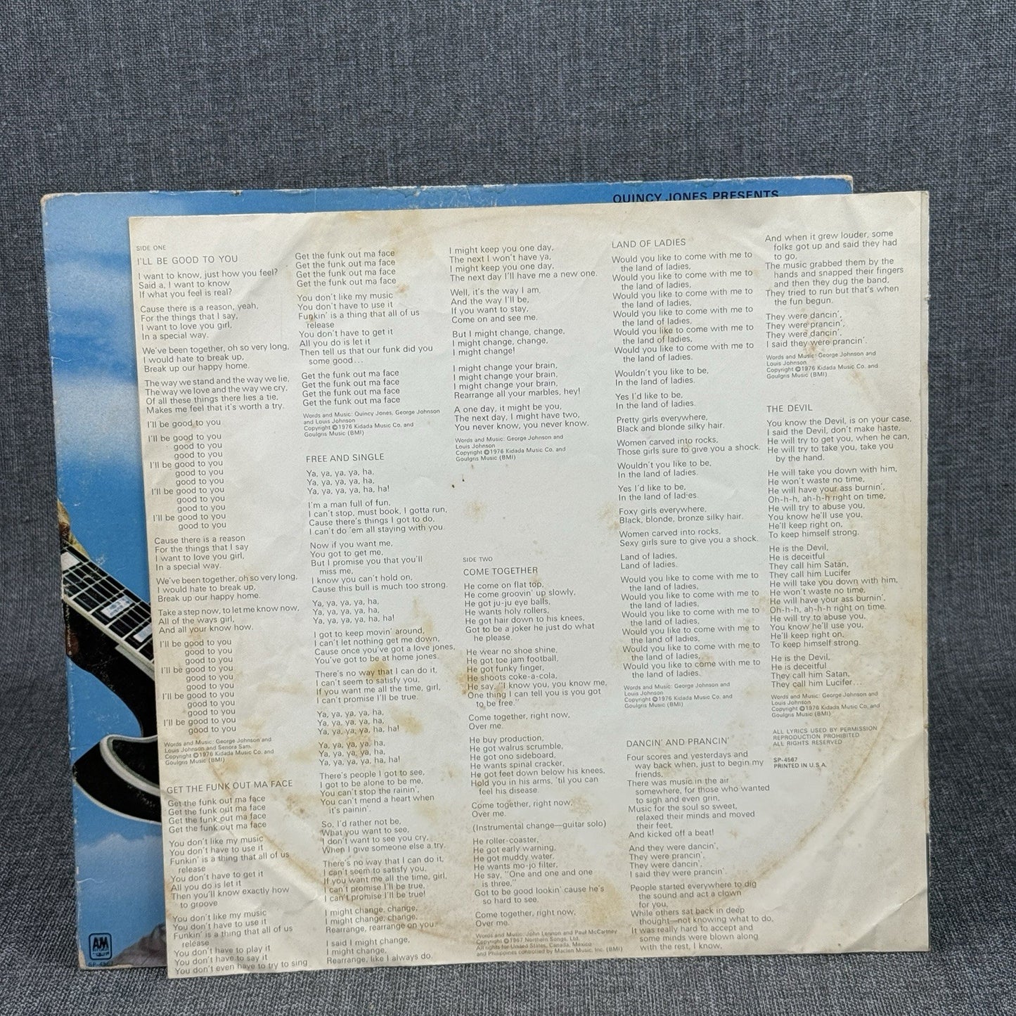 1976 THE BROTHERS JOHNSON - Look Out For #1 -  Vinyl Record - Very Good