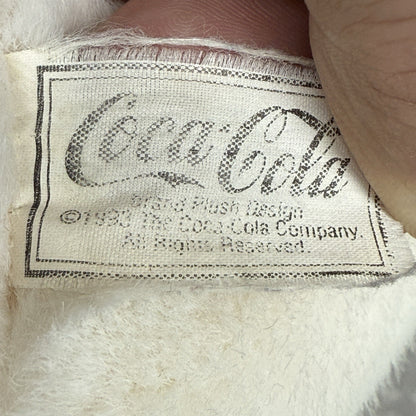 Vintage Coca Cola Polar Bear Plush 1993 Christmas Santa Hat 11" tall