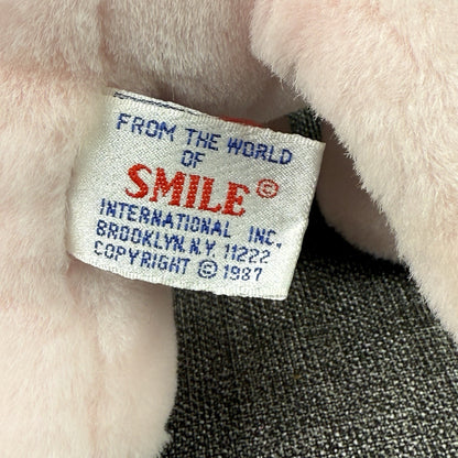 VINTAGE-10” 1987 From The World Of Smile Pink Plush Elephant