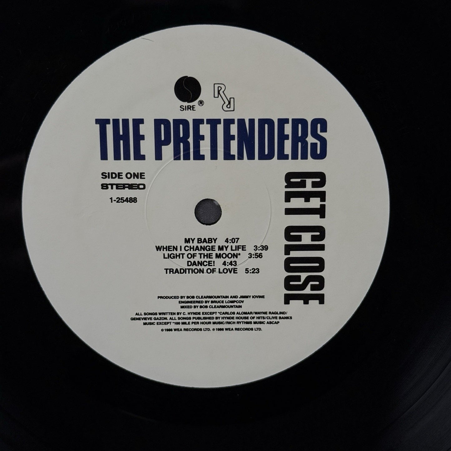 The Pretenders - Get Close - 1986 -PROMOTIONAL - NEAR MINT