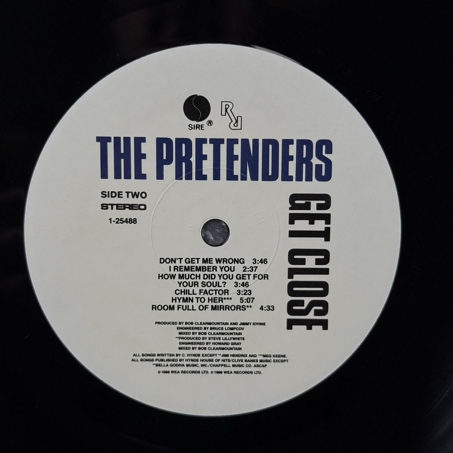 The Pretenders - Get Close - 1986 -PROMOTIONAL - NEAR MINT