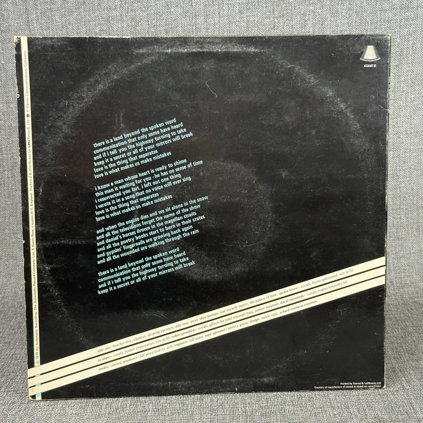 Doll By Doll - Remember 1979 Vinyl Record , Psychedelic Rock - EXCELLENT