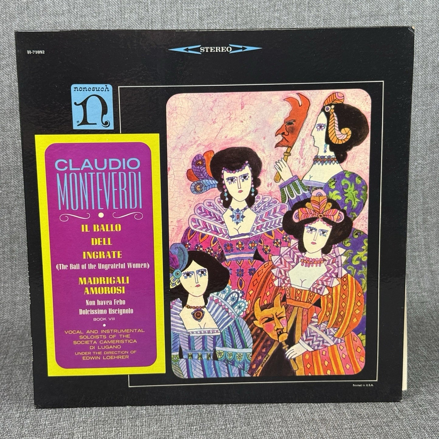 Claudio Monteverdi Vocal and Instrumental Vinyl Records lot of 2 - NEAR MINT