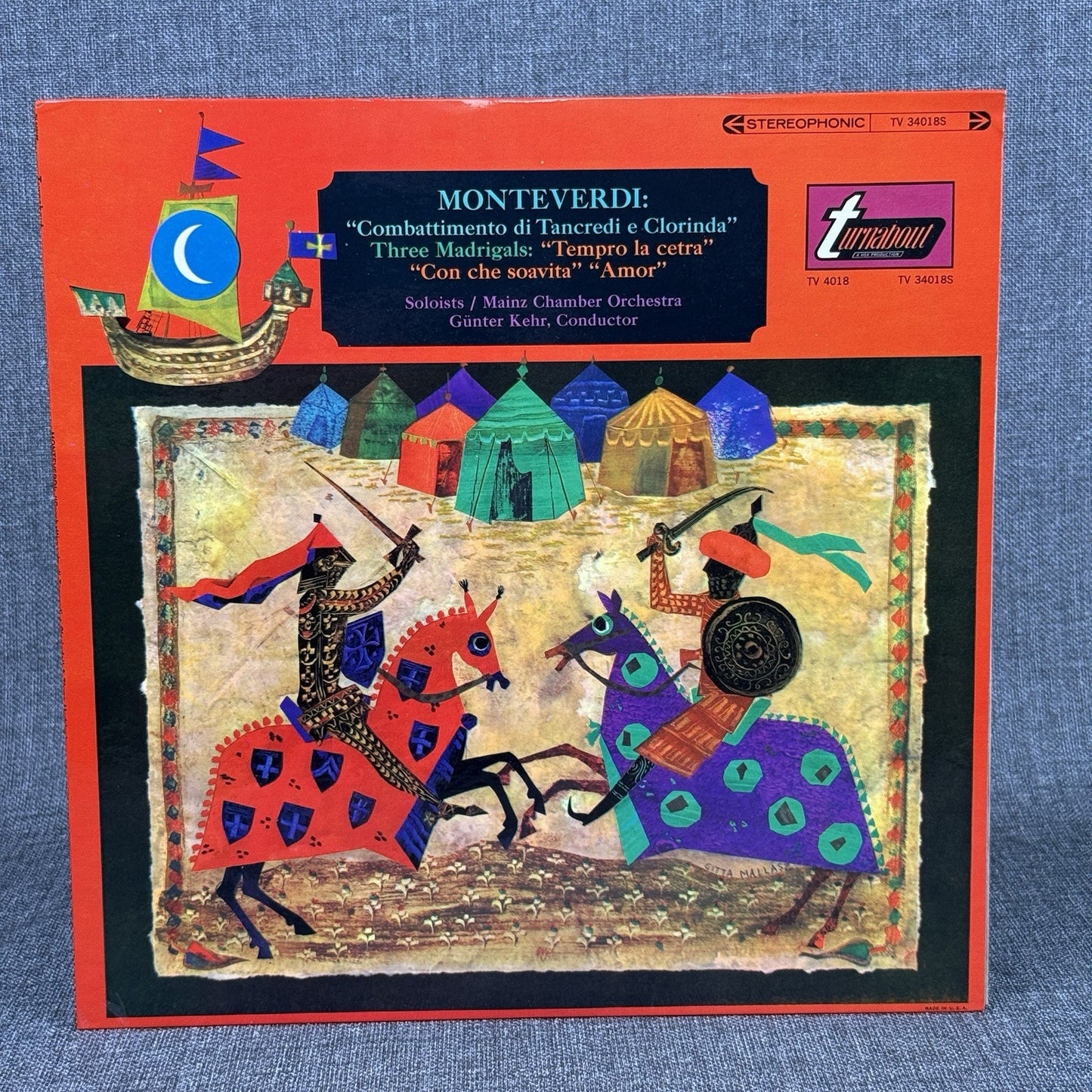Claudio Monteverdi Vocal and Instrumental Vinyl Records lot of 2 - NEAR MINT