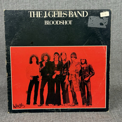 The J . Geils Band Bloodshot 1973 RED Vinyl Record - Very Good