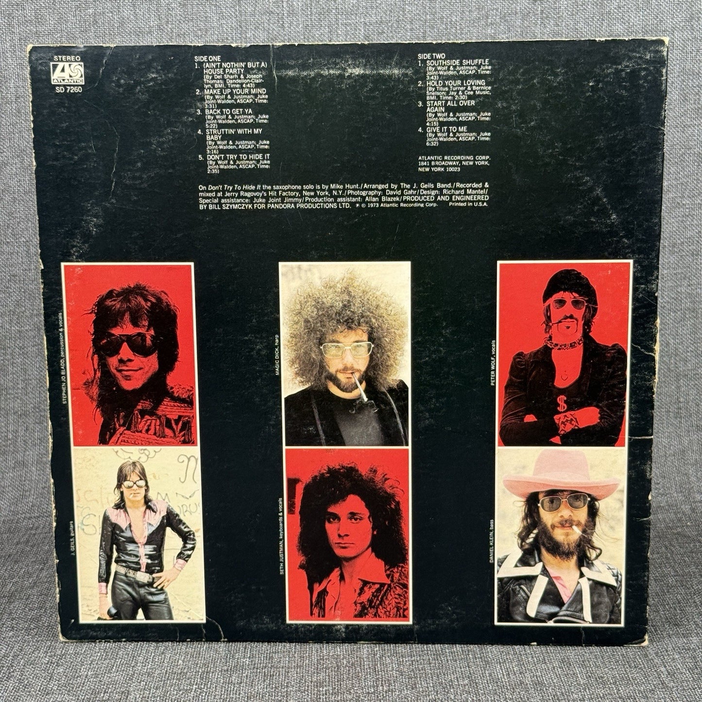 The J . Geils Band Bloodshot 1973 RED Vinyl Record - Very Good