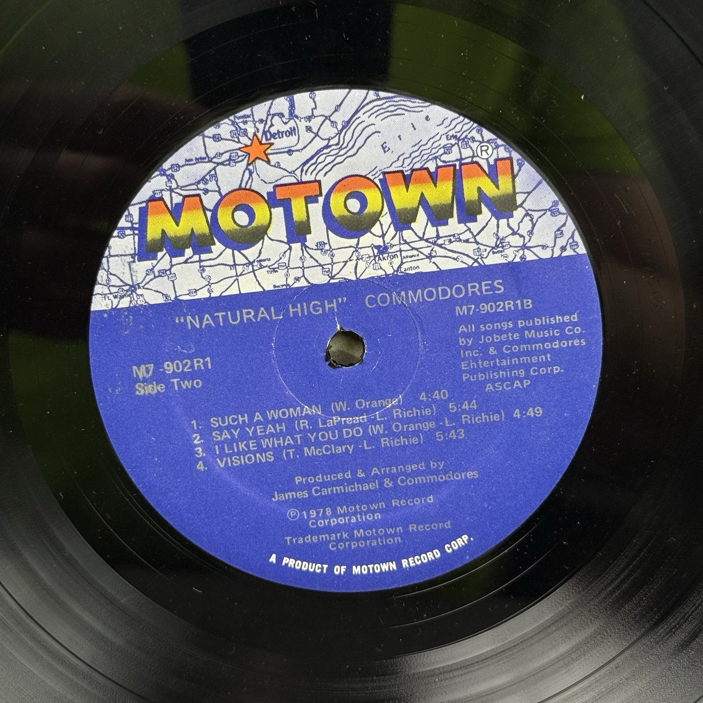 Commodores - Natural High - 1978 Motown M7-902R1 LP Vinyl Record -VERY GOOD