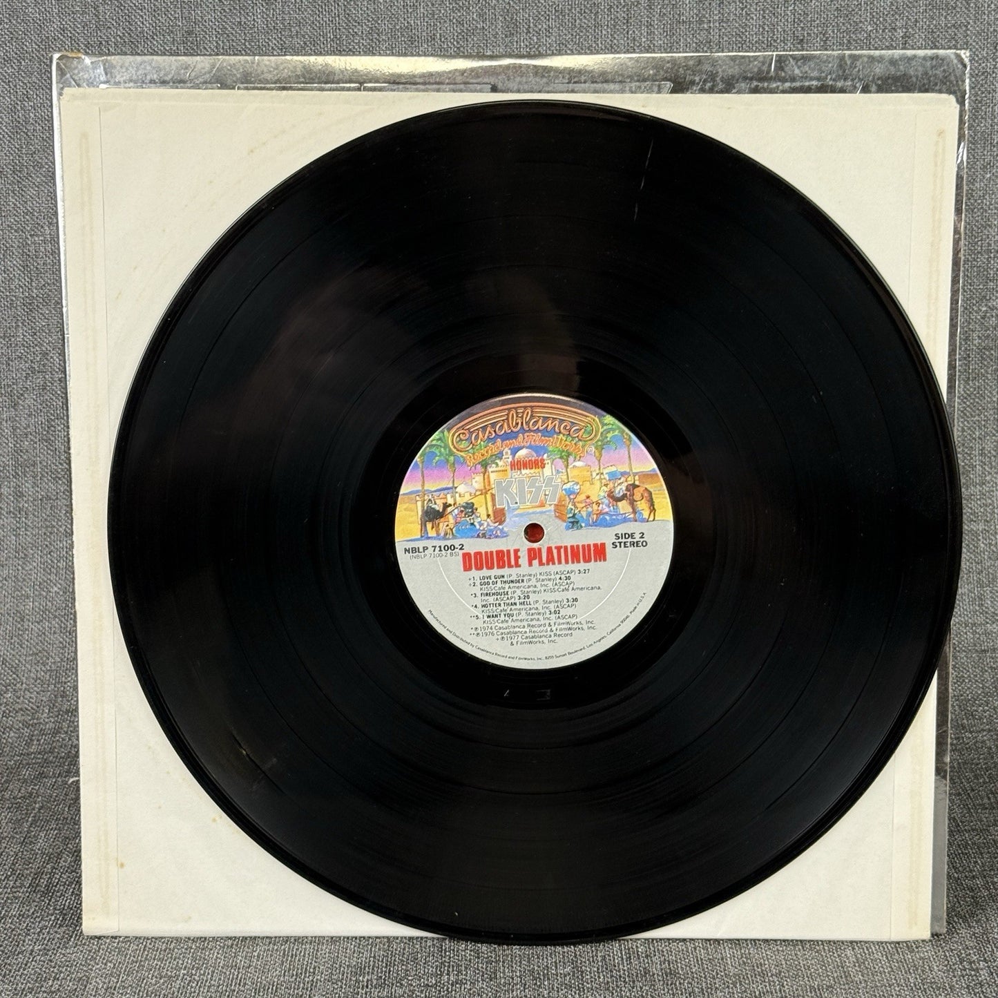 KISS 1978 Double Platinum Vinyl LP Record - VERY GOOD+