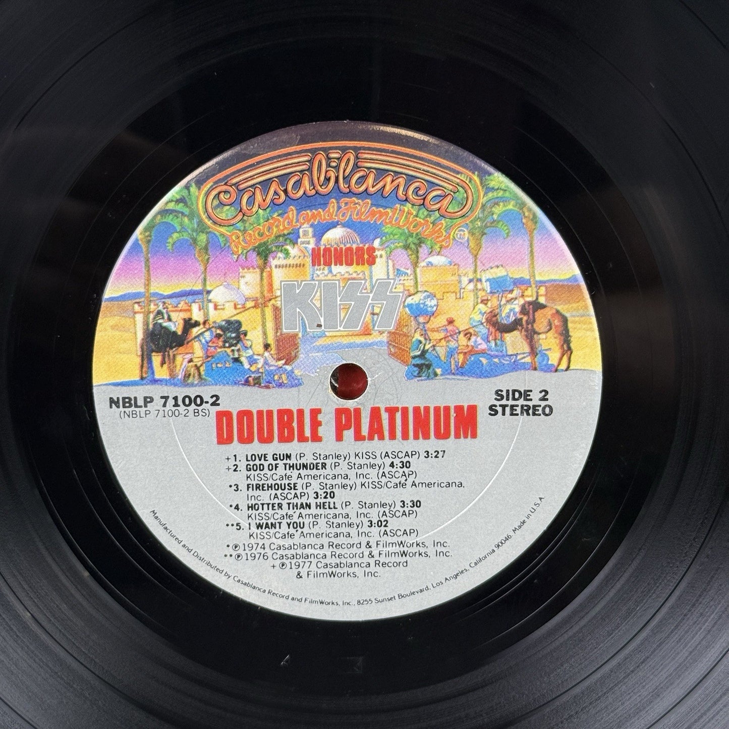 KISS 1978 Double Platinum Vinyl LP Record - VERY GOOD+