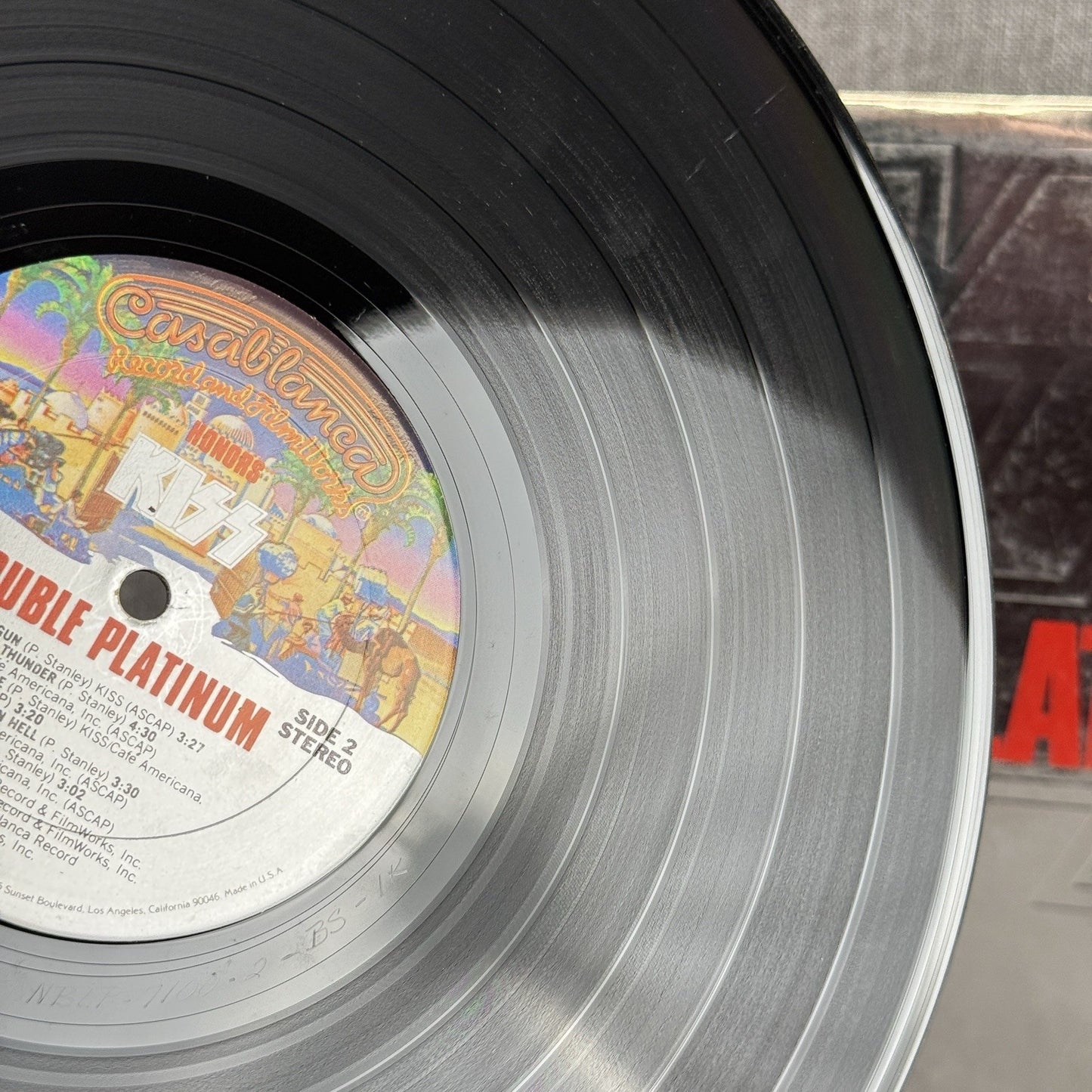 KISS 1978 Double Platinum Vinyl LP Record - VERY GOOD+