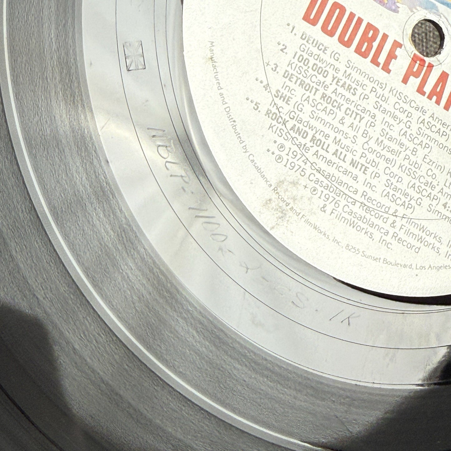 KISS 1978 Double Platinum Vinyl LP Record - VERY GOOD+