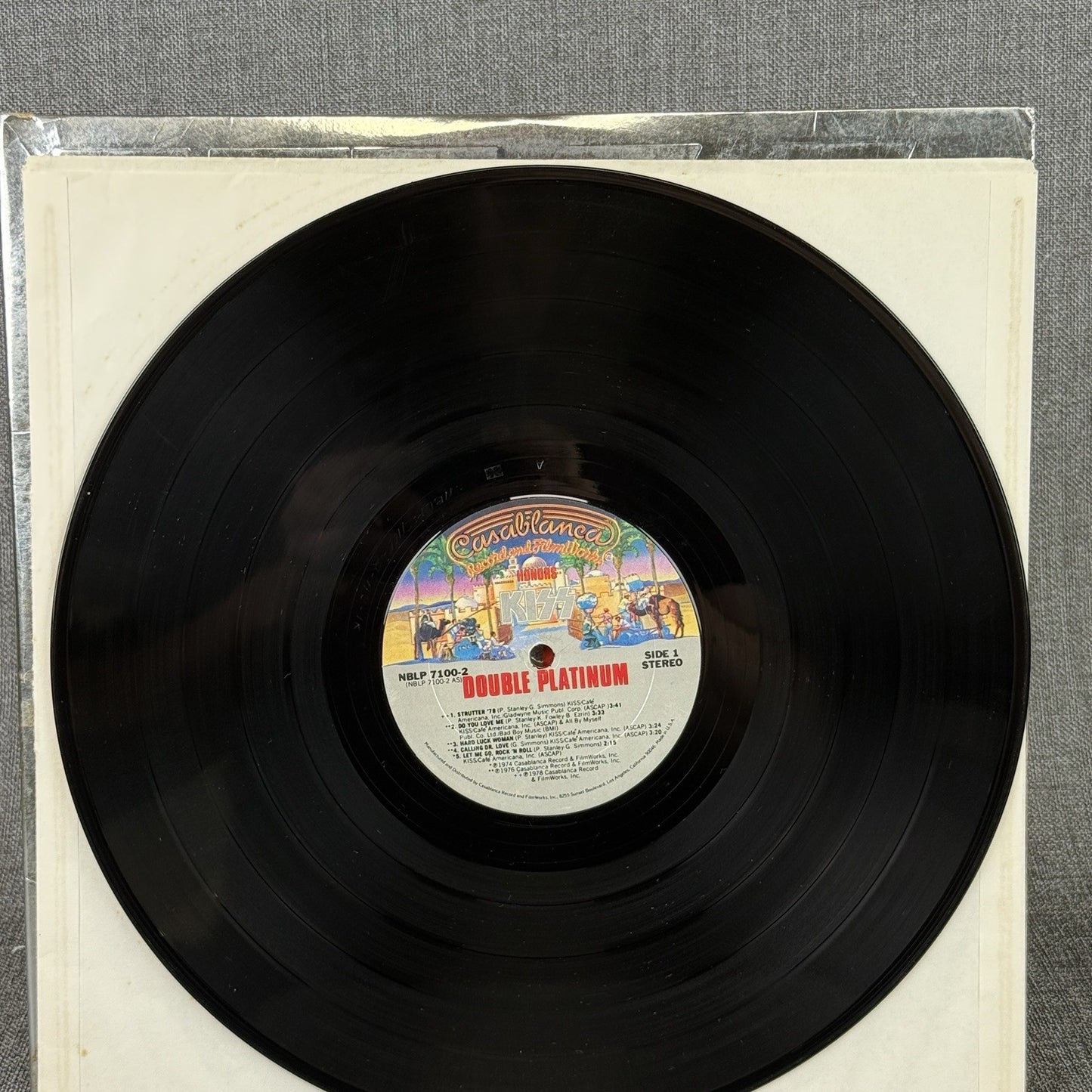 KISS 1978 Double Platinum Vinyl LP Record - VERY GOOD+