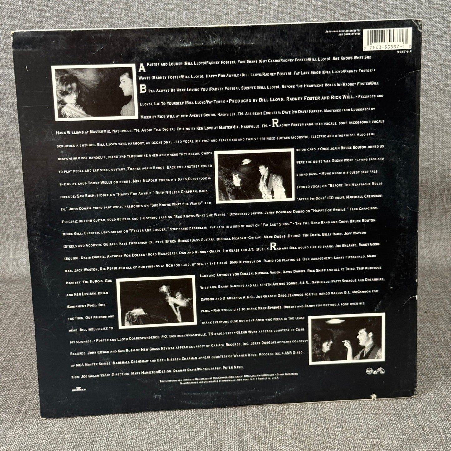 Foster & Lloyd Faster and Louder Vinyl LP Record RCA Press Kit Promo