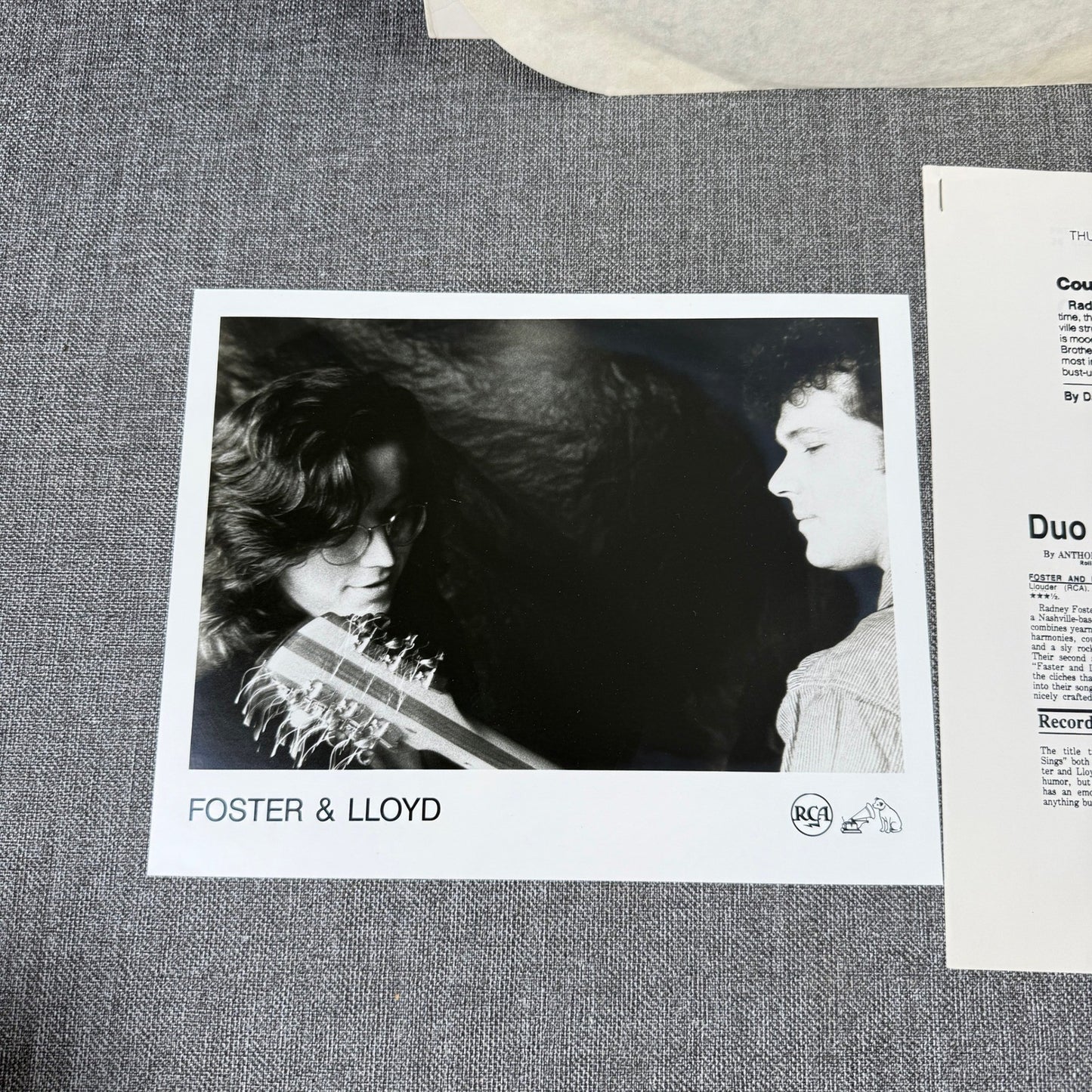 Foster & Lloyd Faster and Louder Vinyl LP Record RCA Press Kit Promo