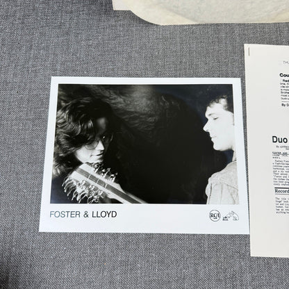 Foster & Lloyd Faster and Louder Vinyl LP Record RCA Press Kit Promo