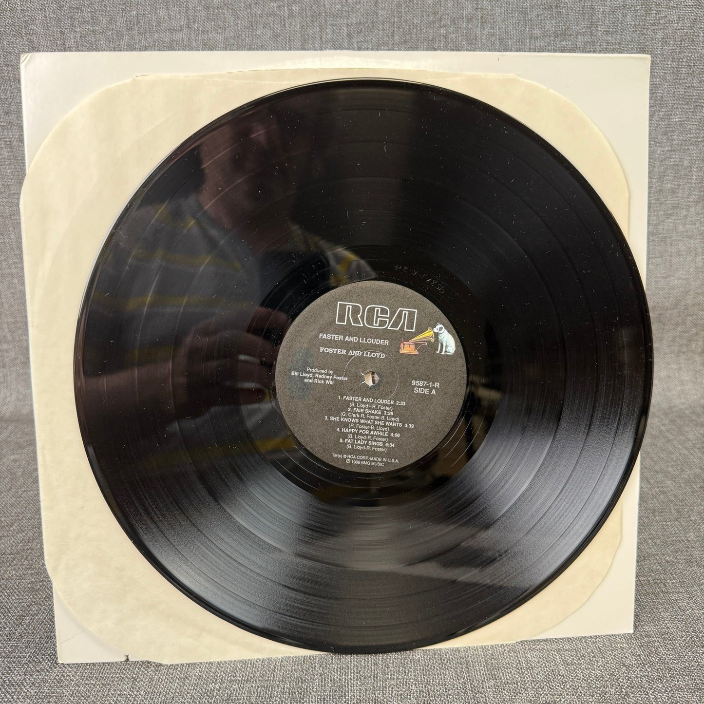 Foster & Lloyd Faster and Louder Vinyl LP Record RCA Press Kit Promo