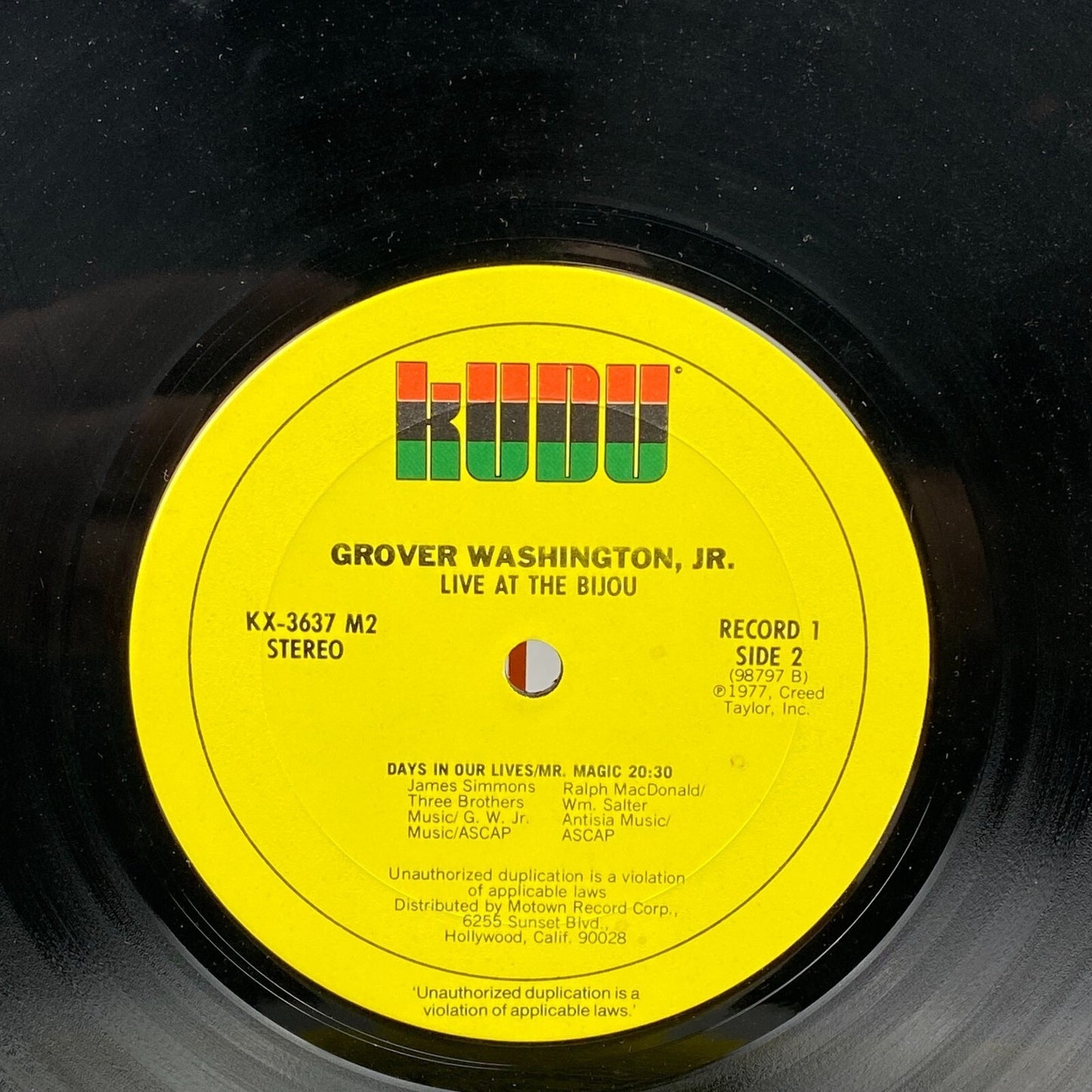Grover Washington Jr. Live At The Bijou 2 Record Set Vinyl LP Kudu Jazz Funk