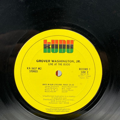 Grover Washington Jr. Live At The Bijou 2 Record Set Vinyl LP Kudu Jazz Funk