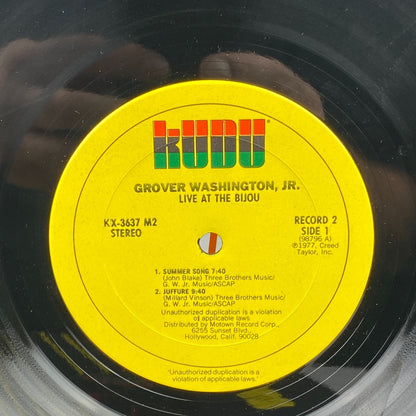 Grover Washington Jr. Live At The Bijou 2 Record Set Vinyl LP Kudu Jazz Funk