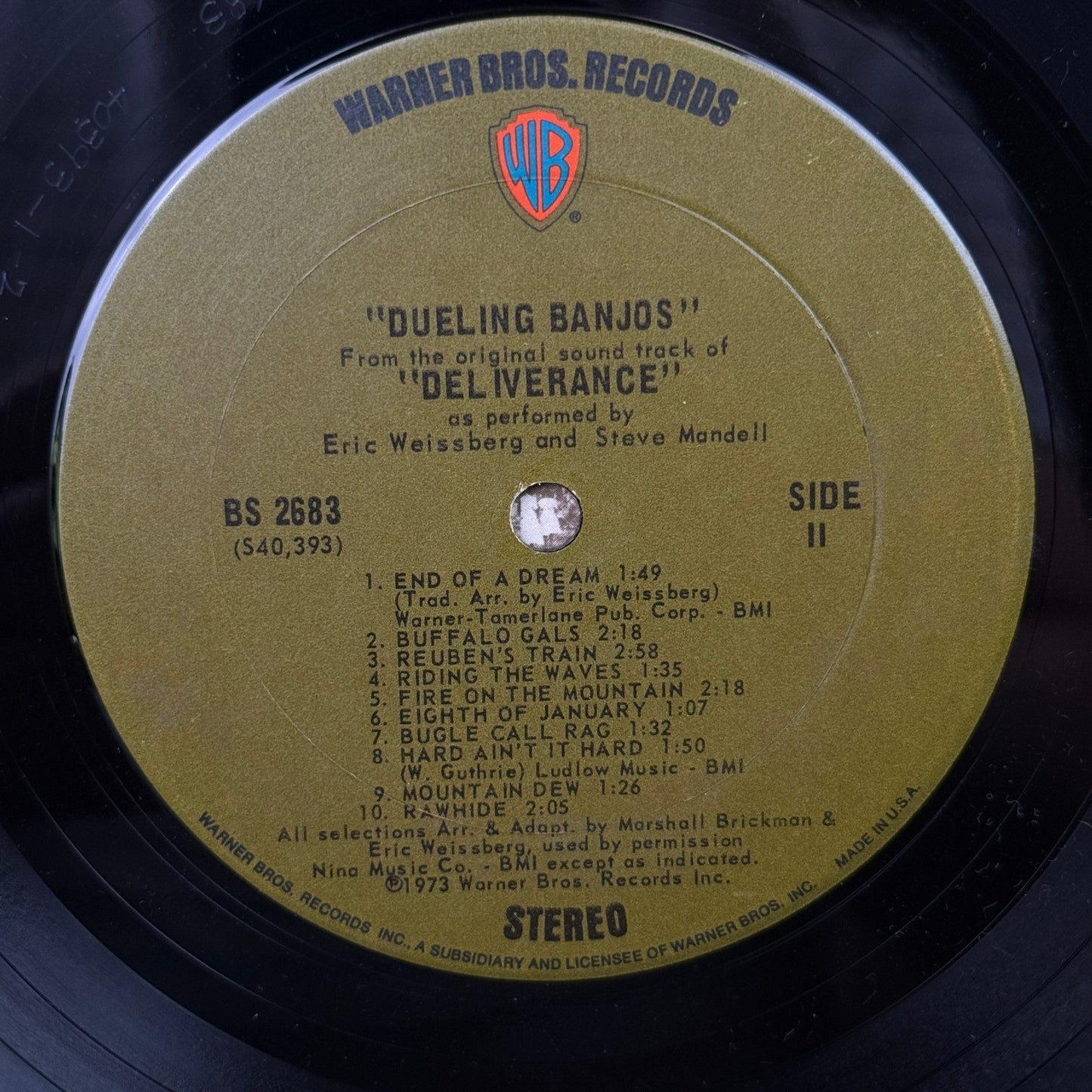 Dueling Banjos Deliverance Vinyl Record Eric Weissberg - EXCELLENT
