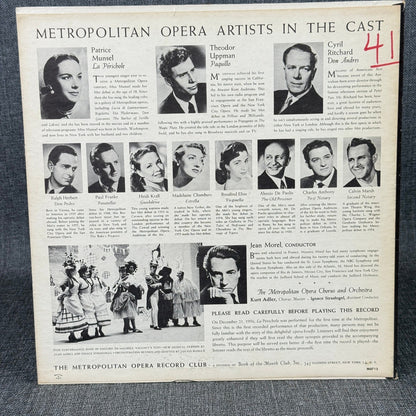 Offenbach La Perichole Metropolitan Opera Record Club LP Album