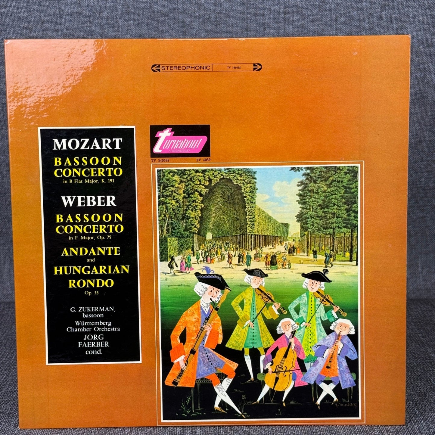 Mozart Weber Bassoon Concertos Turnabout LP Vinyl Record Classical - NEAR MINT