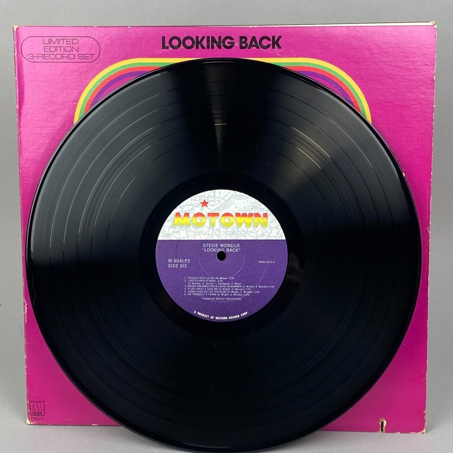 Stevie Wonder Looking Back Vinyl Record LP Set Motown Limited Edition 3 Records