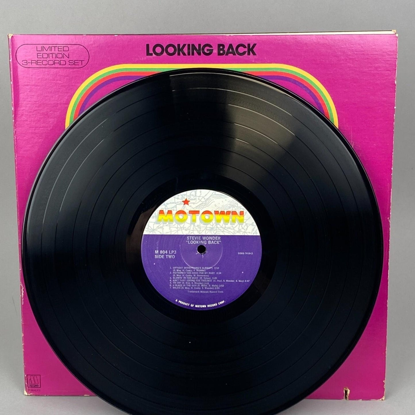 Stevie Wonder Looking Back Vinyl Record LP Set Motown Limited Edition 3 Records